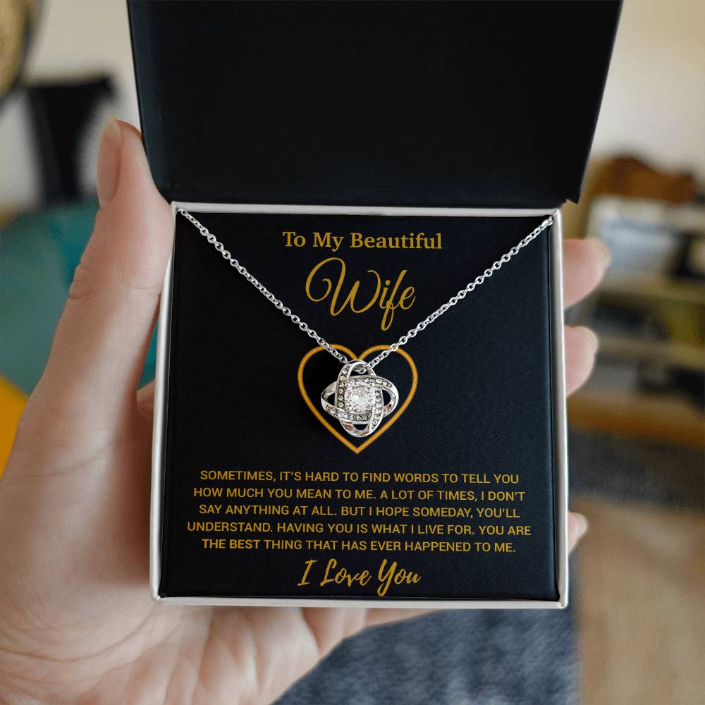 To My Wife Necklace, Christmas Gifts For Women, Anniversary Gift For Wife 22_11_Gold