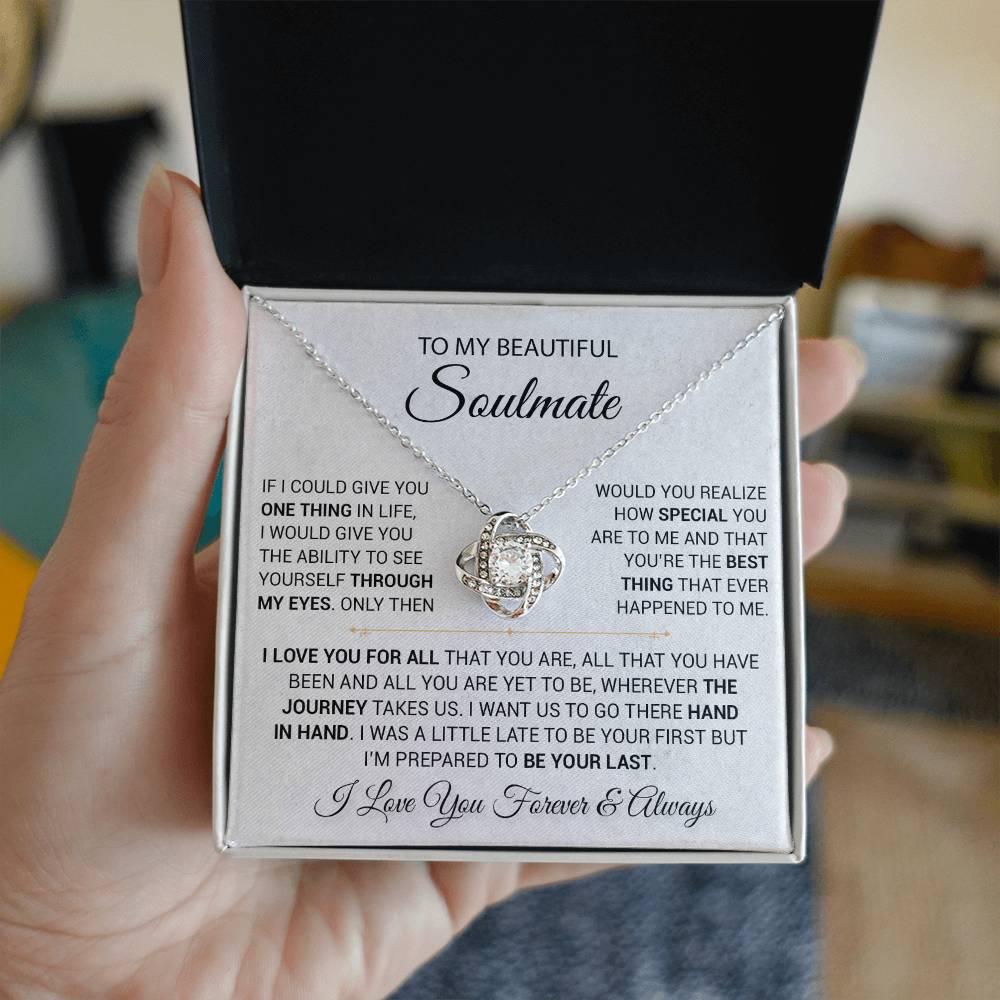 To My Soulmate Necklace, Gift For Wife Girlfriend From Husband, Christmas Gift 9_9_White
