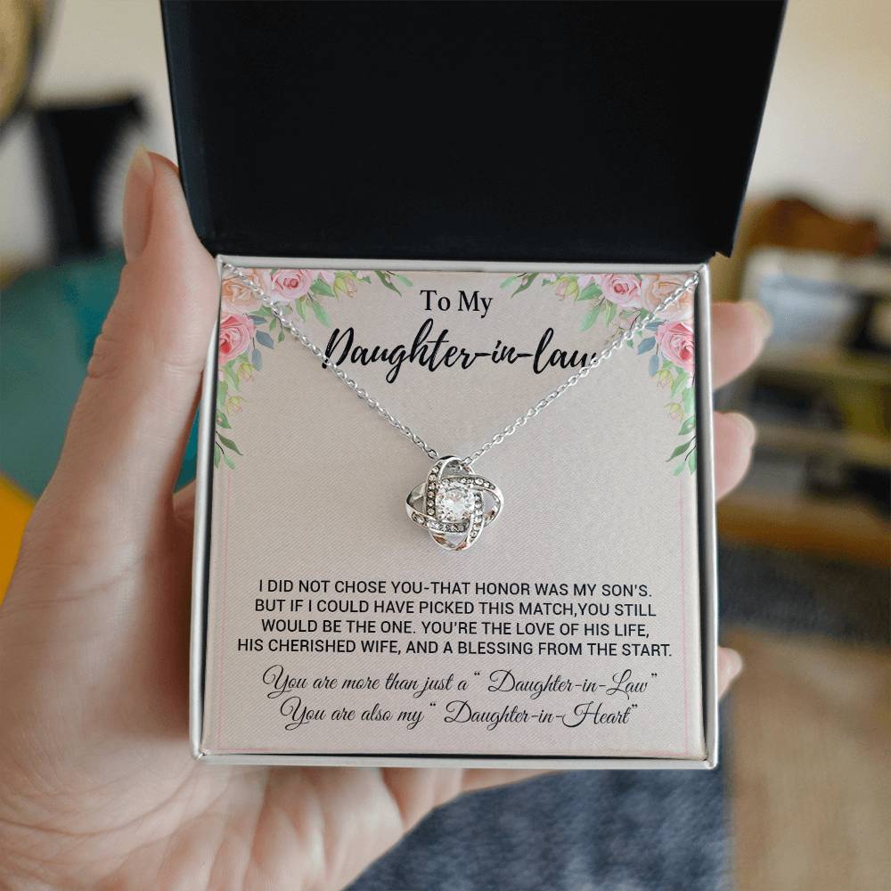 To My Daughter-In-Law Necklace, Gift For Daughter In Law, Daughter In Law Gift