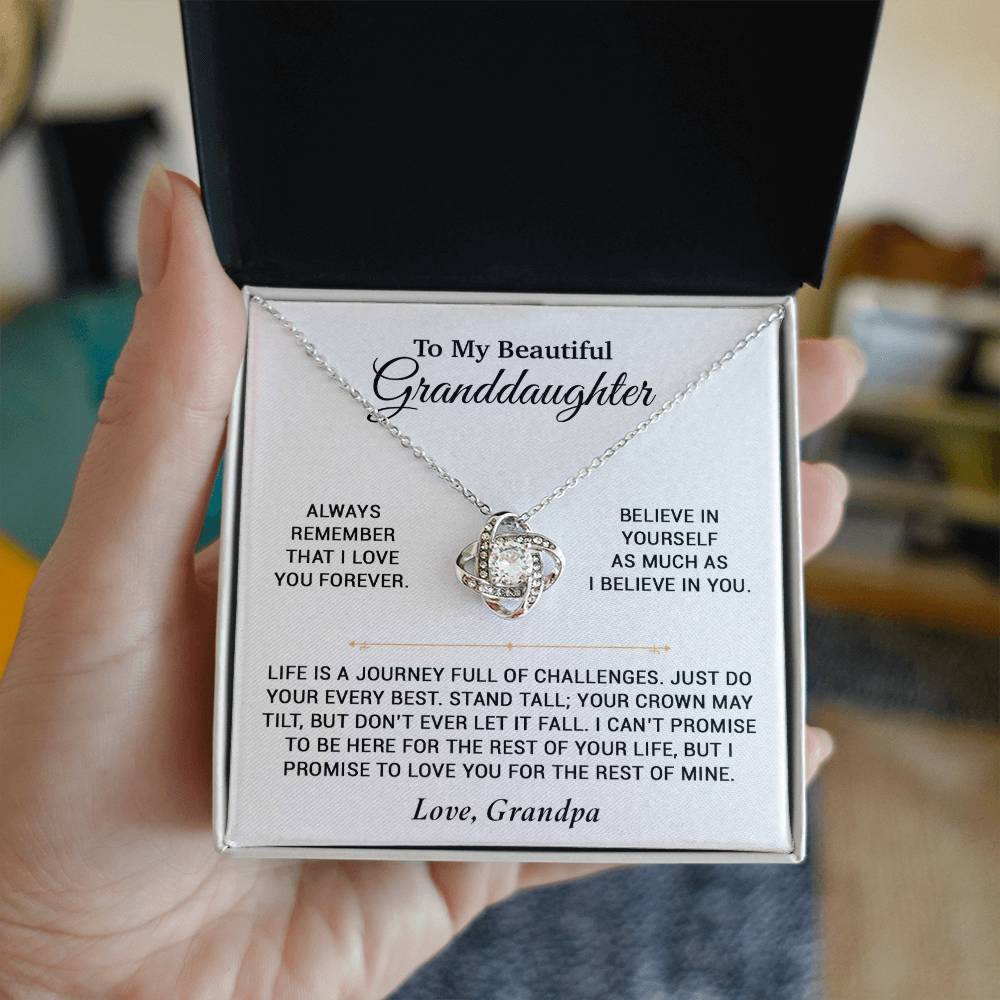 To My Granddaughter Necklace, Birthday Gift For Granddaughter, Birthday Gifts 7_6_White
