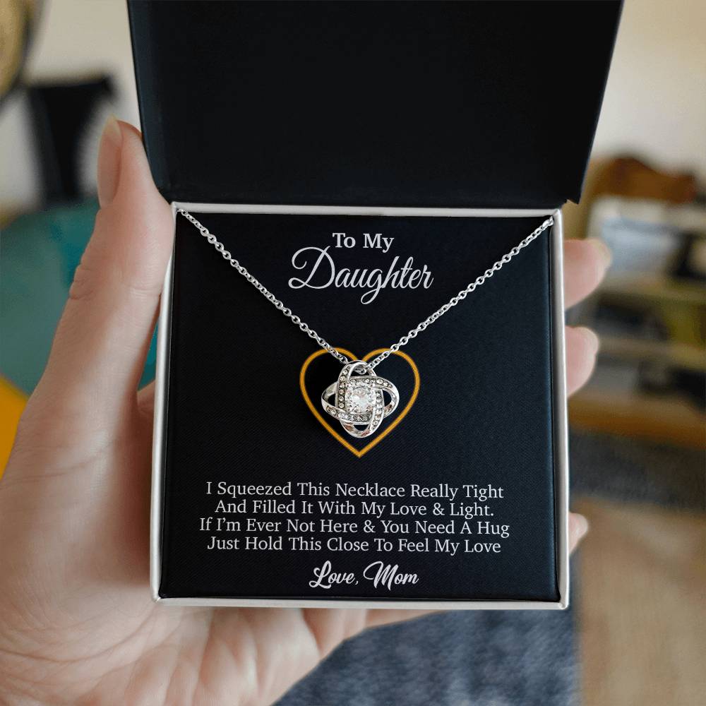 To My Daughter Necklace, Gift for Daughter from mom, Daughter mother Necklace 1_4_Black