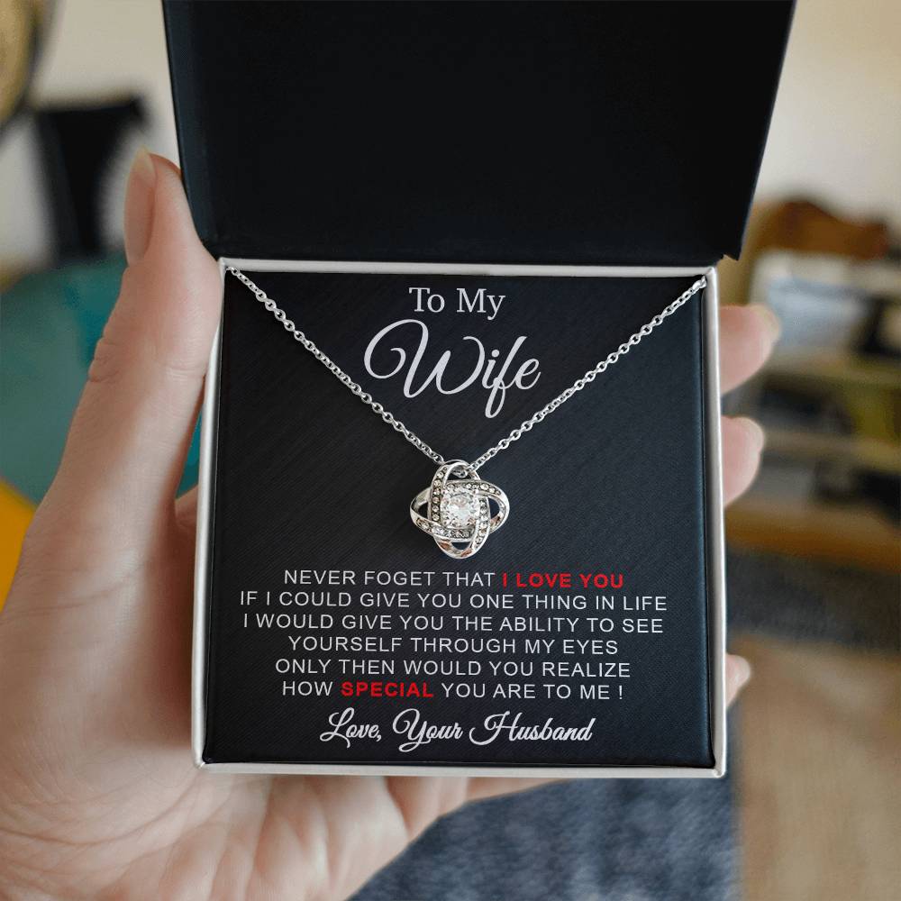 To My Wife Necklace Wife Gift from Husband, Anniversary Gift, Wife Birthday Gift