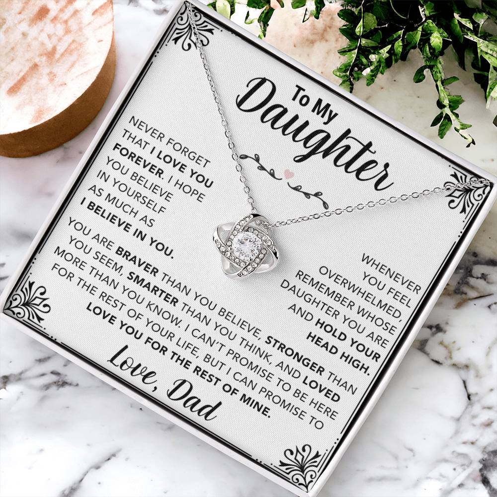 To My Daughter Necklace, Gift for Daughter from Dad, Father Daughter Necklace 30_11