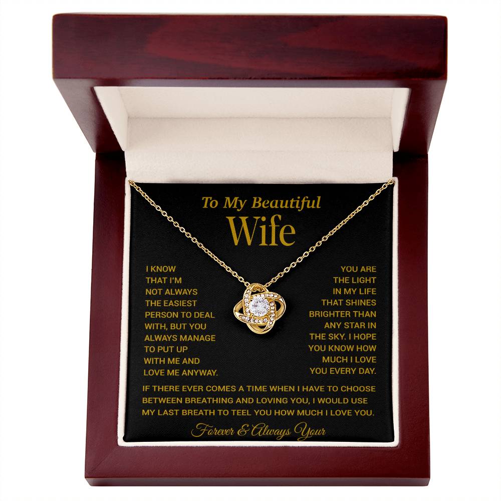 To My Wife Necklace, Gift For Wife, Anniversary Gift For Wife, Christmas Gift 28_11_Gold