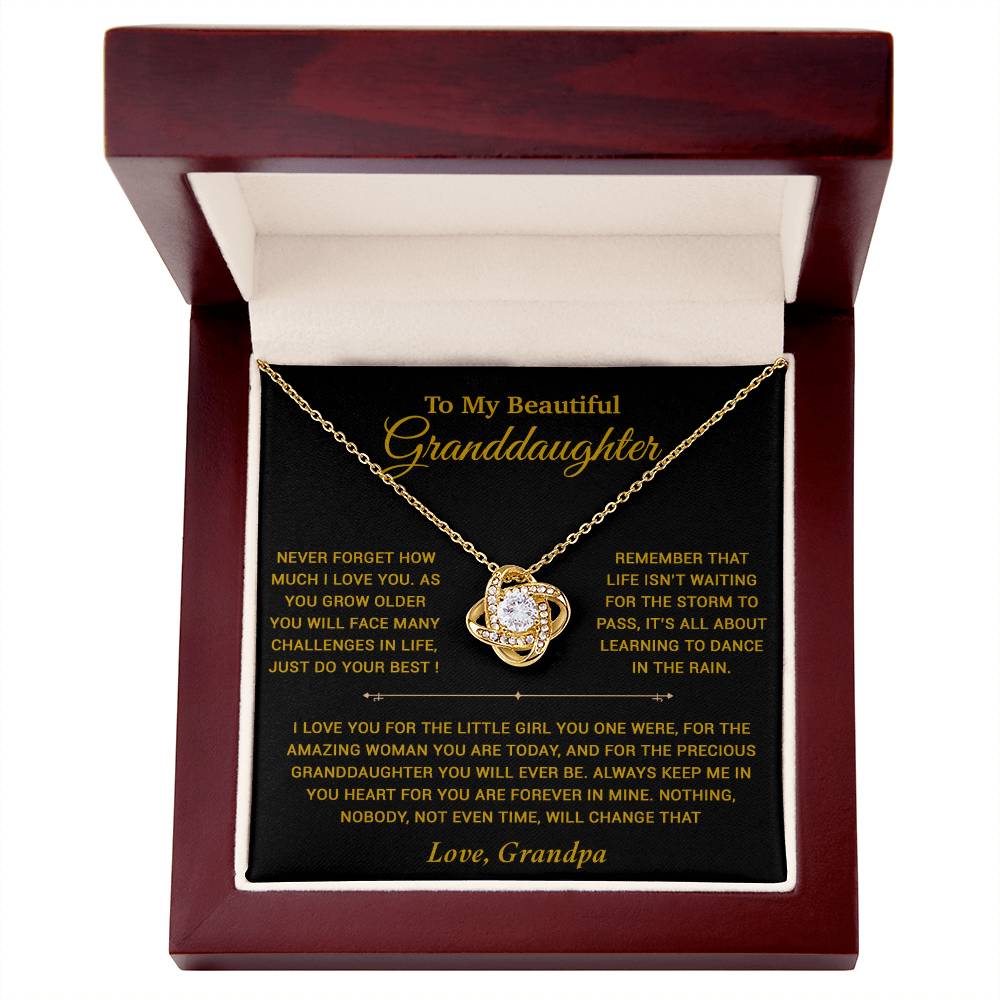 To My Granddaughter Necklace, Birthday Gift For Granddaughter, Birthday Gifts 22_7_Gold