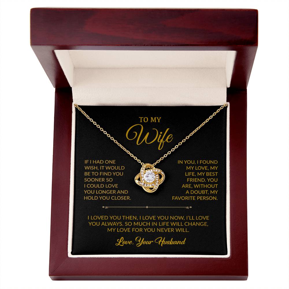 To My Wife Necklace, Gift For Wife, Anniversary Gift For Wife, Necklace For Wife 12_9_Gold
