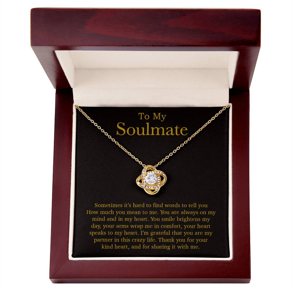 To My Soulmate Necklace, Valentines Day Gift, Soulmate Gifts, Birthday Gifts_Gold