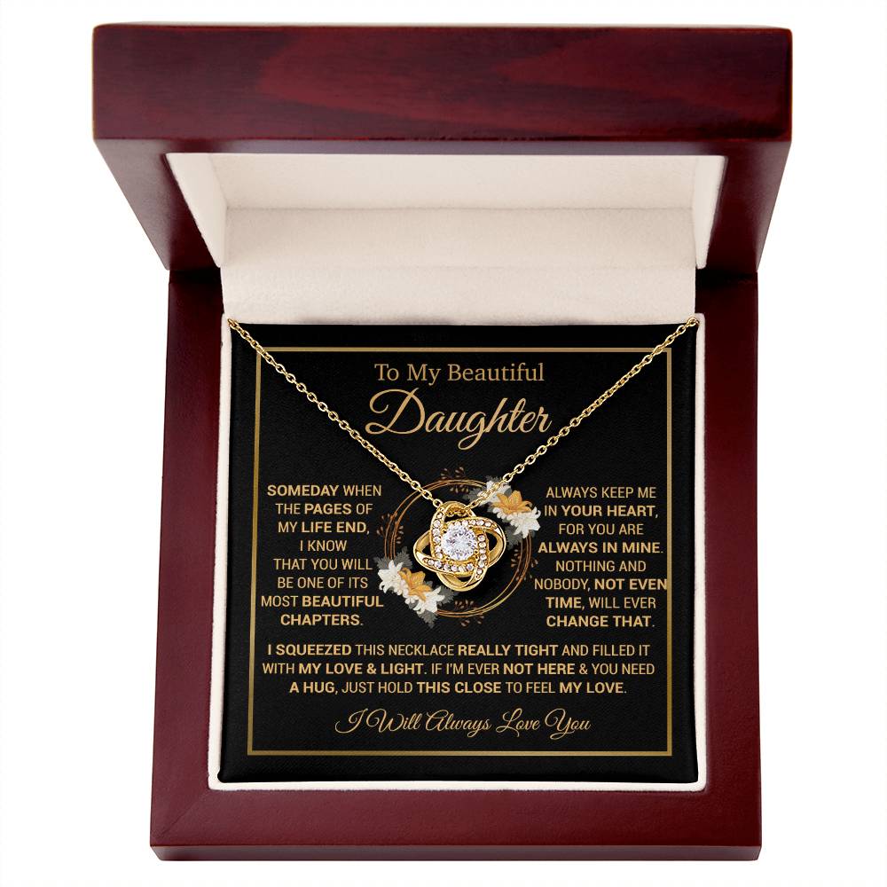 To My Daughter Necklace, Gift for Daughter from Dad,Mom, Daughter Mother Necklace