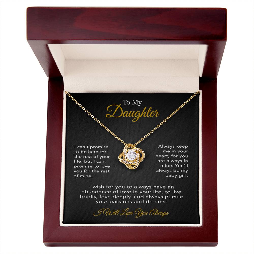 To My Daughter Necklace, Gift for Daughter from Dad, Father Daughter Necklace 19_6_Black