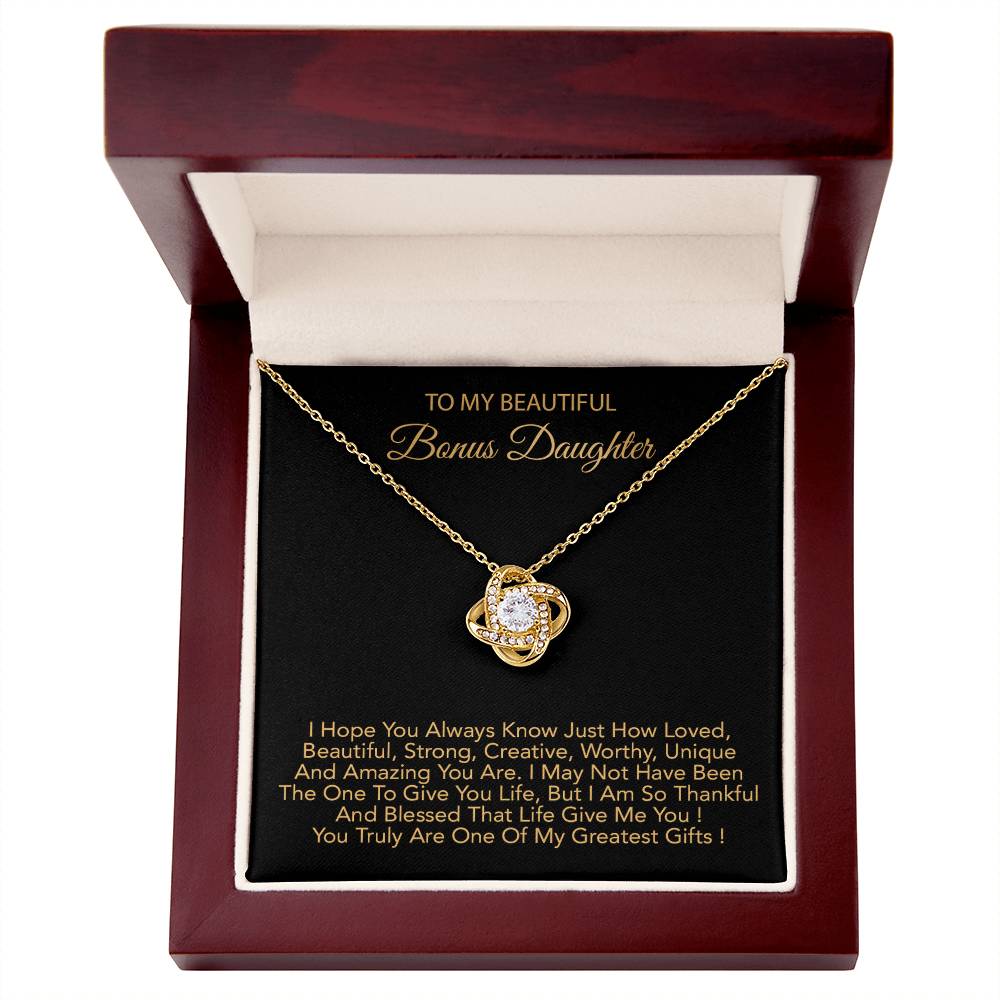 To My Bonus Daughter Necklace, Bonus Daughter Gifts From Stepdad, Step Daughter Gifts