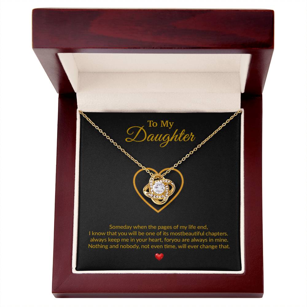 To My Daughter Necklace, Gift for Daughter from Dad, Father Daughter Necklace 14_8_Gold