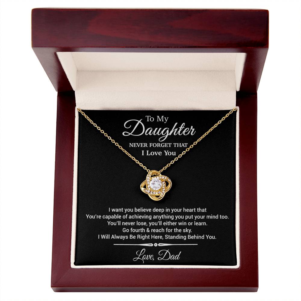 To My Daughter Necklace, Daughter Father Necklace, Daughter Gift From Dad 30_11_Black