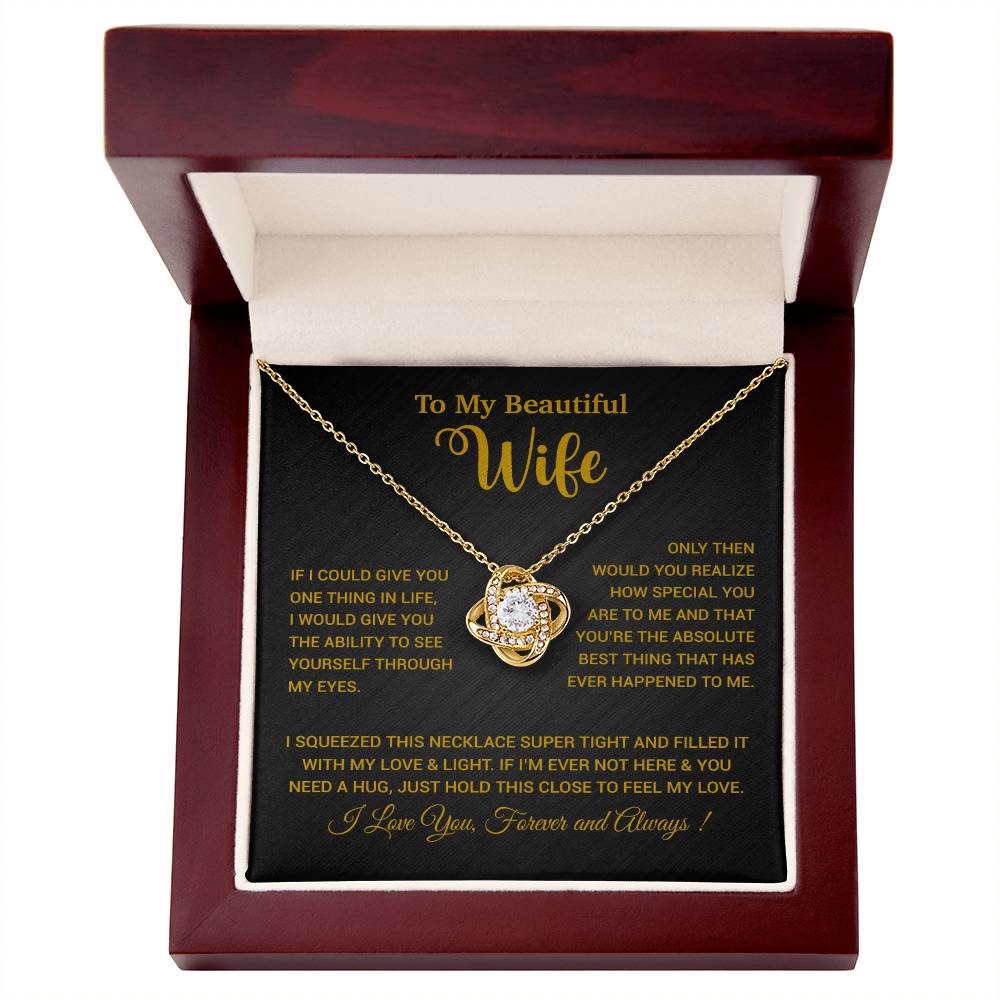 To My Wife Necklace, Wife Gift From Husband, Wife Husband Necklace, Christmas Gift 19_9_Gold