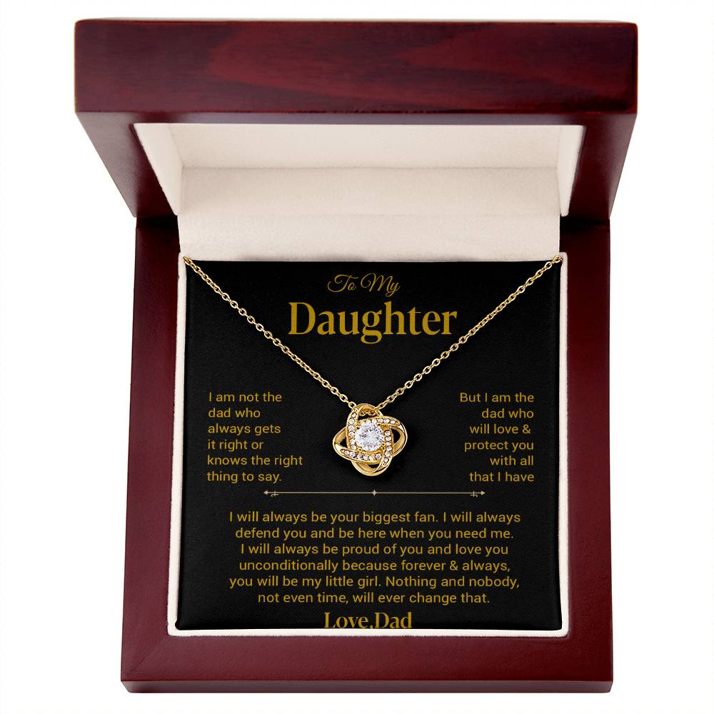 To My Daughter Necklace, Gift for Daughter from Dad, Father Daughter Necklace 21_11_Gold