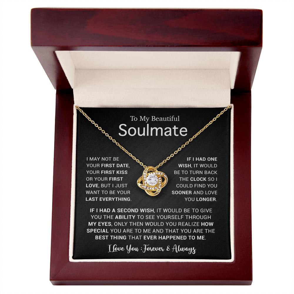 To My Soulmate Necklace, Gift For Soulmate, Anniversary Gift, Birthday Gift 5_5_Black