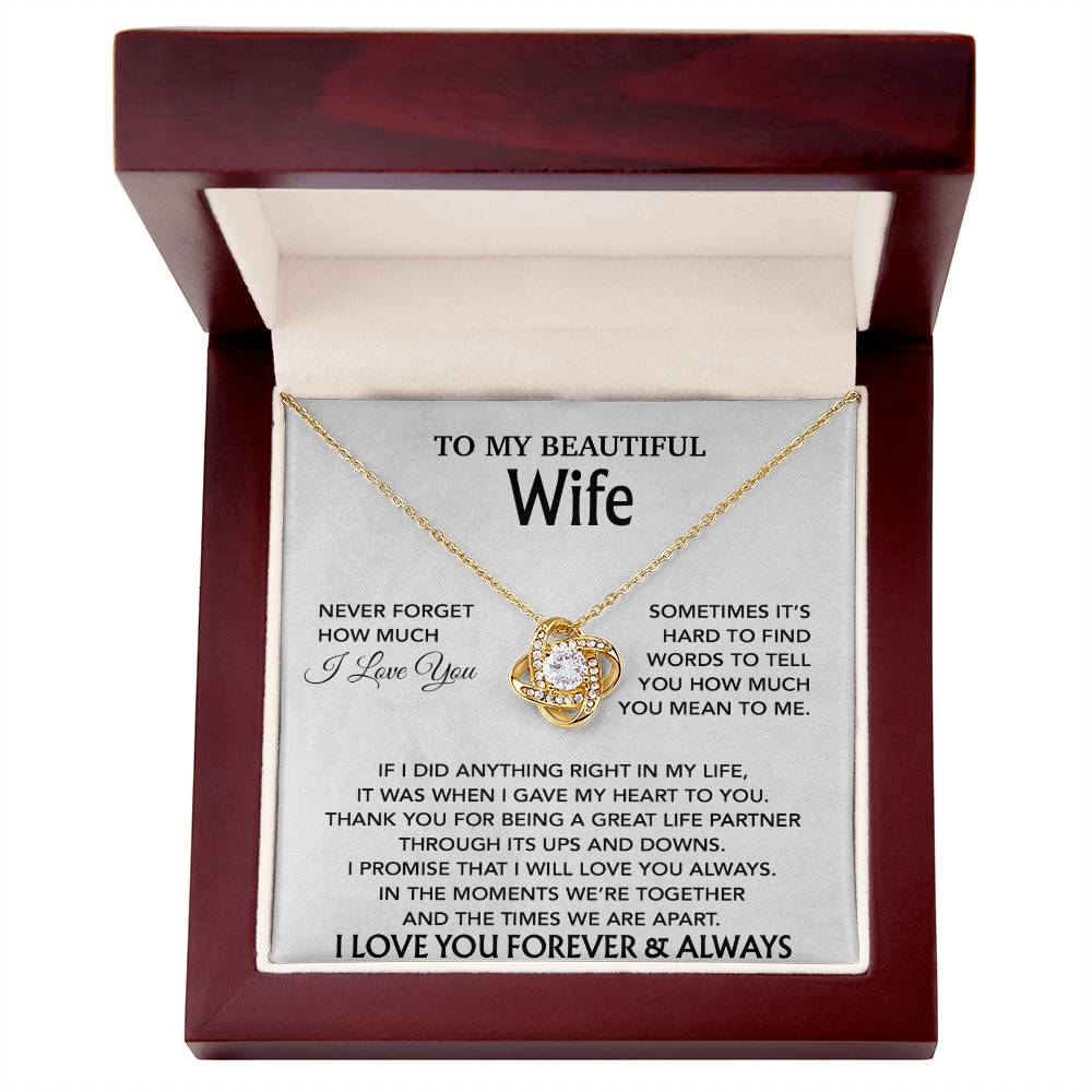 To My Wife Necklace, Christmas Gifts For Wife, Anniversary Cute Gift For Wife_White_20_8