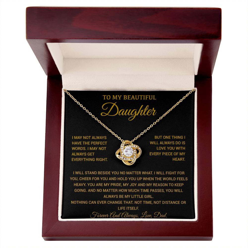To My Daughter Necklace, Daughter Father Necklace, Daughter Gift From Dad 17_11_Gold