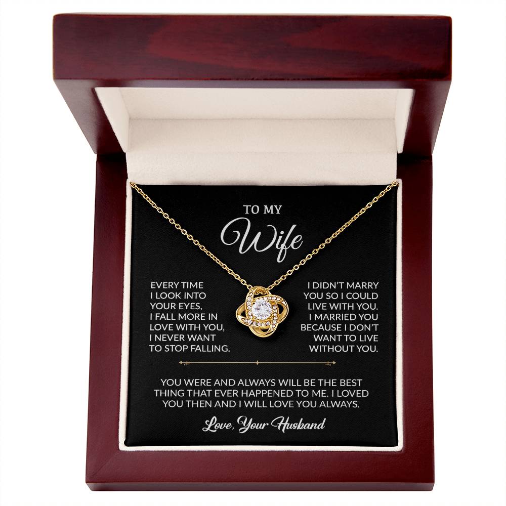 To My Wife Necklace, Gift For Wife, Anniversary Gift For Wife, Necklace For Wife 8_9_Black