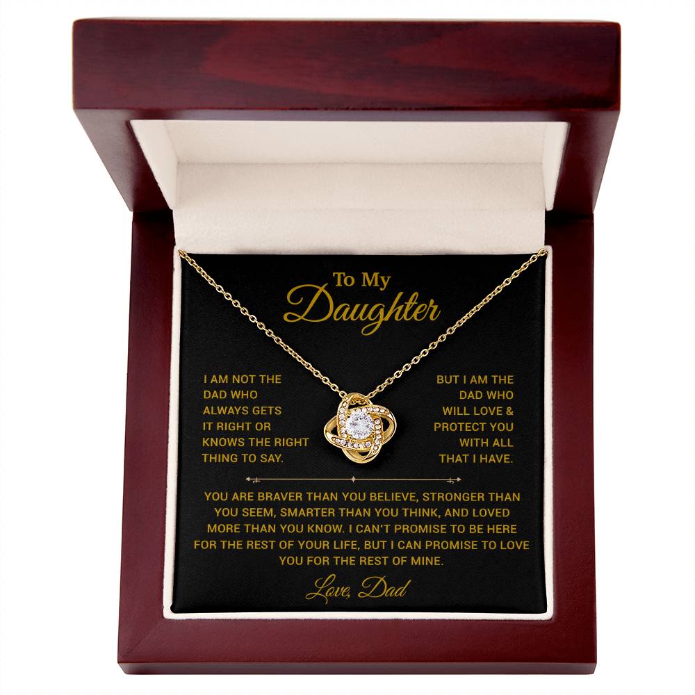 To My Daughter Necklace, Gift for Daughter from Dad, Father Daughter Necklace 3_4_Gold