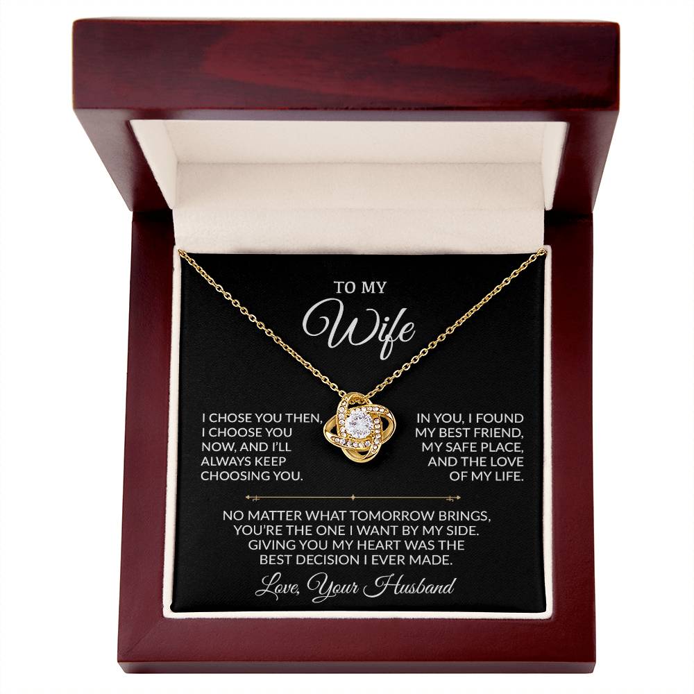To My Wife Necklace, Gift For Wife, Anniversary Gift For Wife, Necklace For Wife 27_8_Black