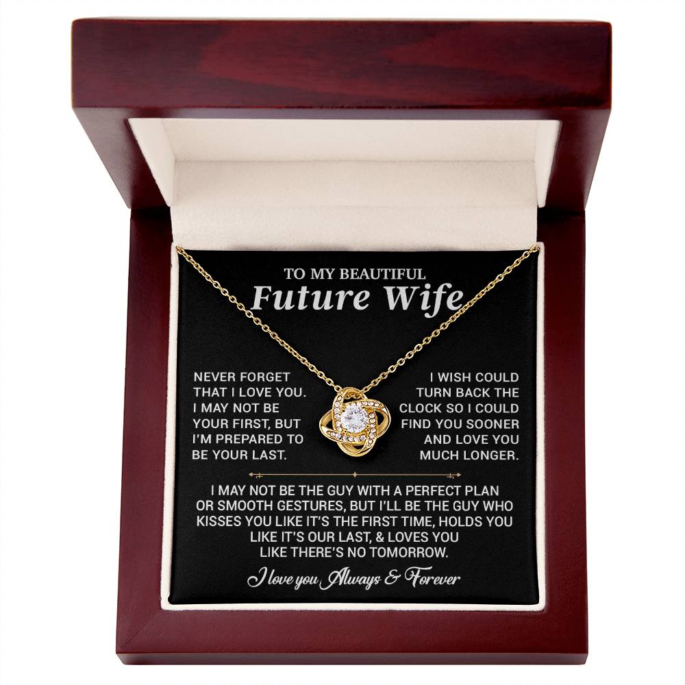 To My Beautiful Future Wife Necklace, Anniversary Birthday Christmas Gift for Her 26_6_Black