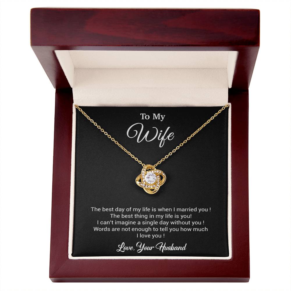 To My Wife Necklace, Gift For Wife, Anniversary Gift For Wife, Necklace For Wife 10_3_Black