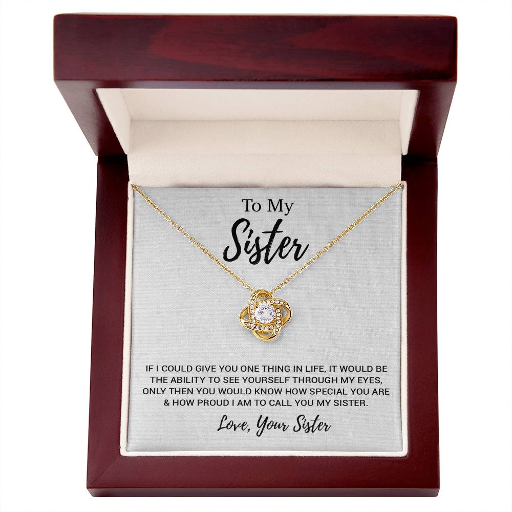To My Sister Necklace, Brother to Sister, Birthday gift For Sister from Brother