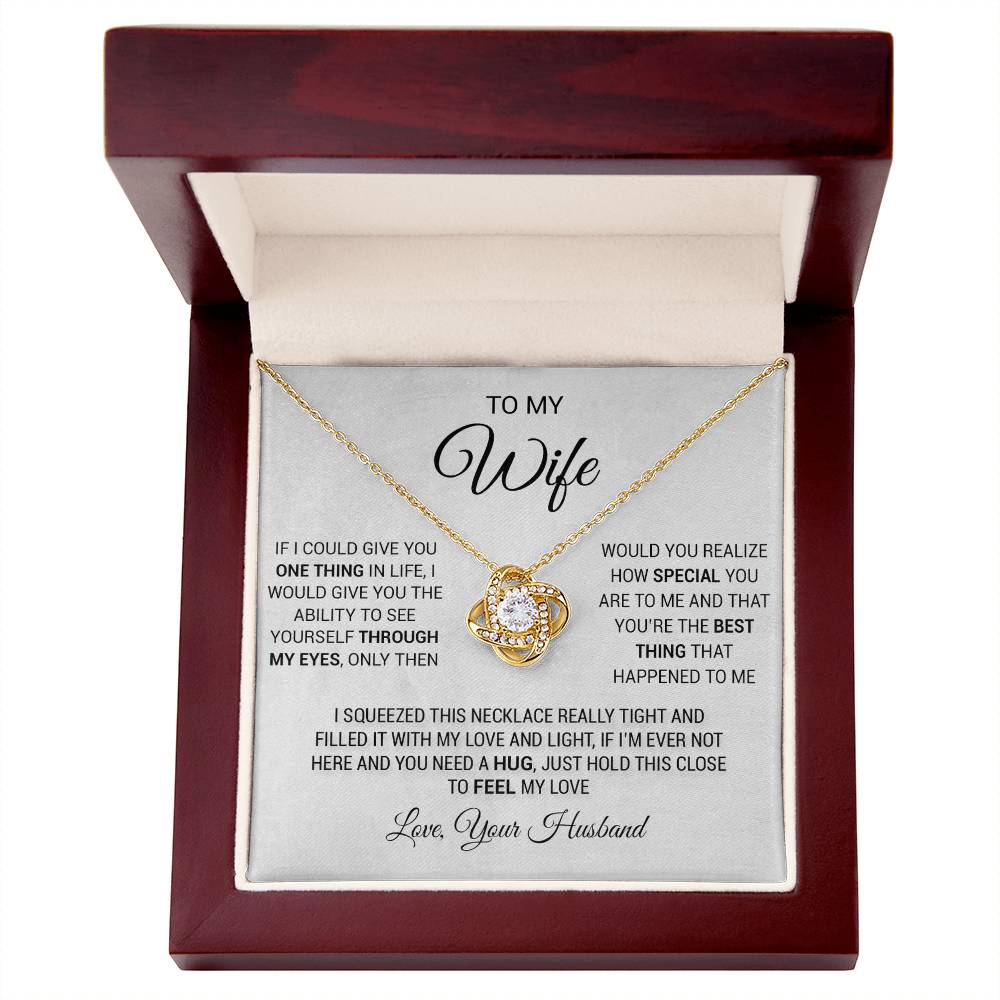 To My Wife Necklace, Gift For Wife, Anniversary Gift For Wife, Christmas Gift 1_5_White