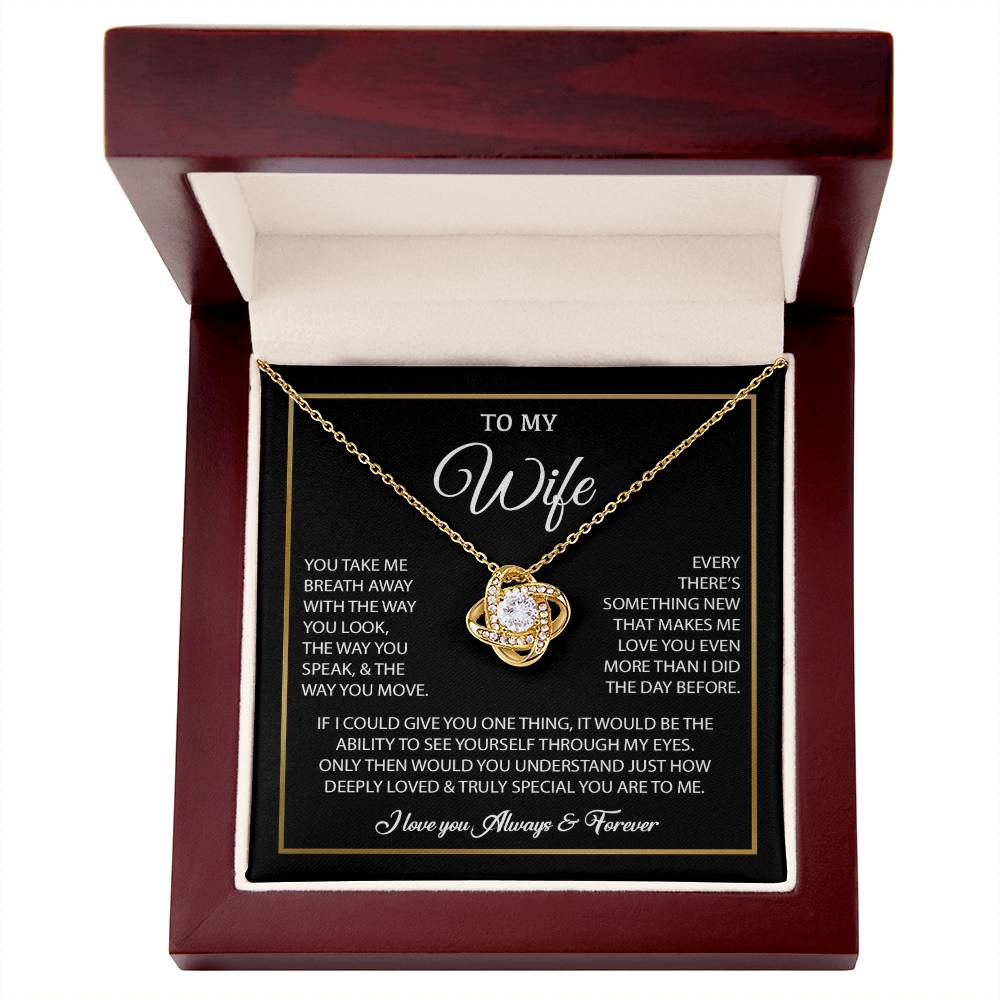 To My Wife Necklace, Gift For Wife, Anniversary Gift For Wife, Necklace For Wife 25_7_Black