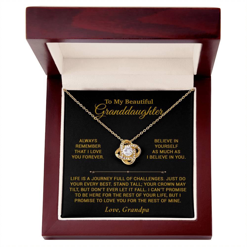 To My Granddaughter Necklace, Birthday Gift For Granddaughter, Birthday Gifts 7_6_Gold