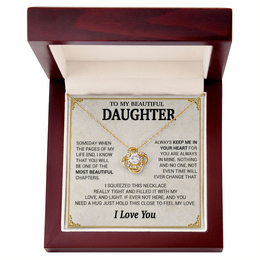 To My Daughter Necklace, Daughter Gift from Dad, Mom, Daughter Birthday Gift