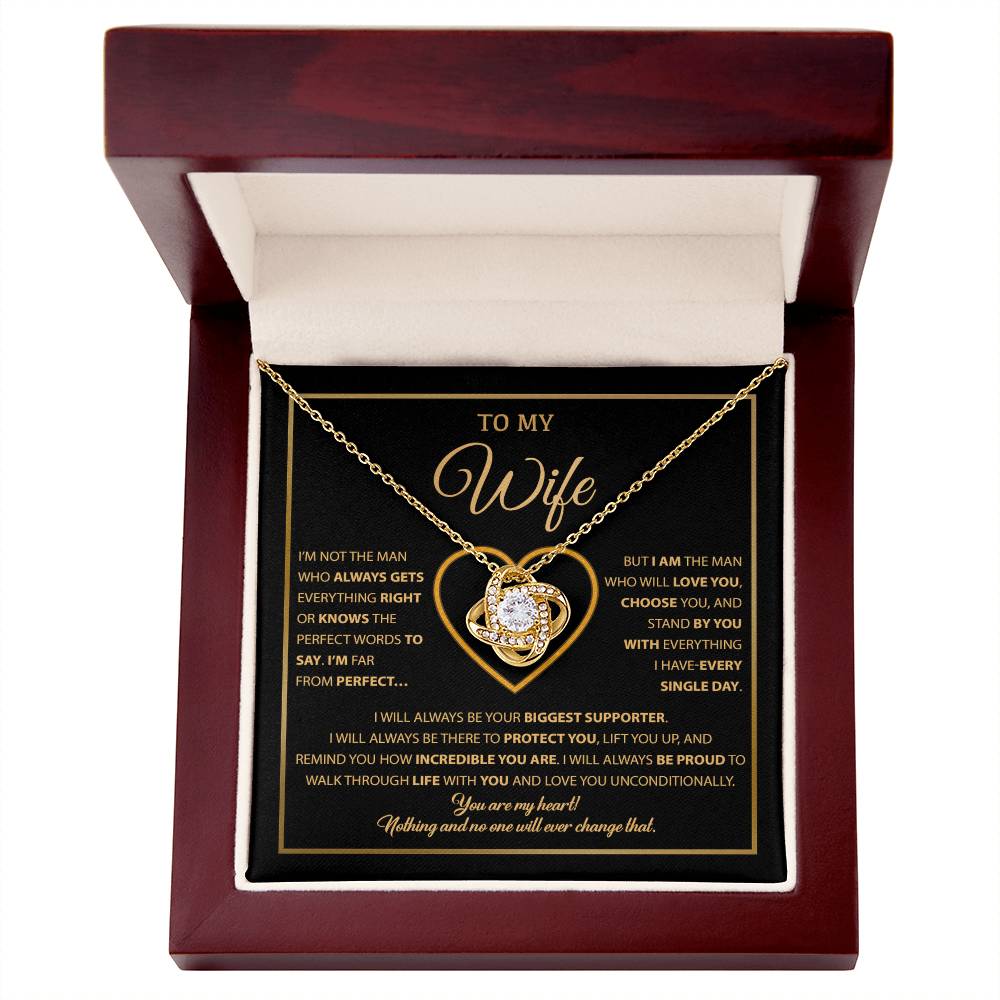 To My Wife Necklace, Gift For Wife, Anniversary Gift For Wife, Necklace For Wife 15_1_Gold