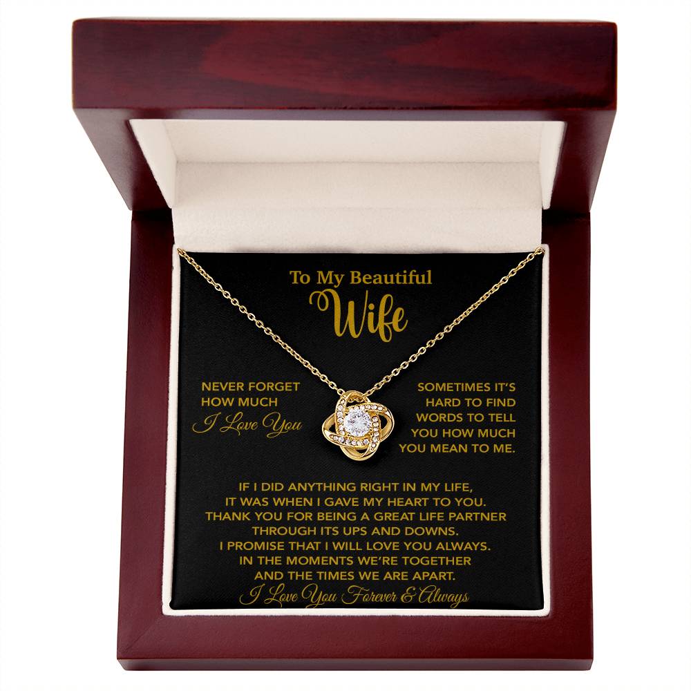 To My Wife Necklace, Christmas Gifts For Wife, Anniversary Cute Gift For Wife_Gold_25_9
