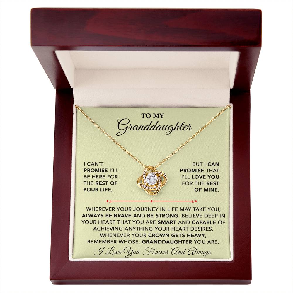 To My Granddaughter Necklace, Granddaughter Gift from Grandpa, Christmas Gift 28_9_Gold