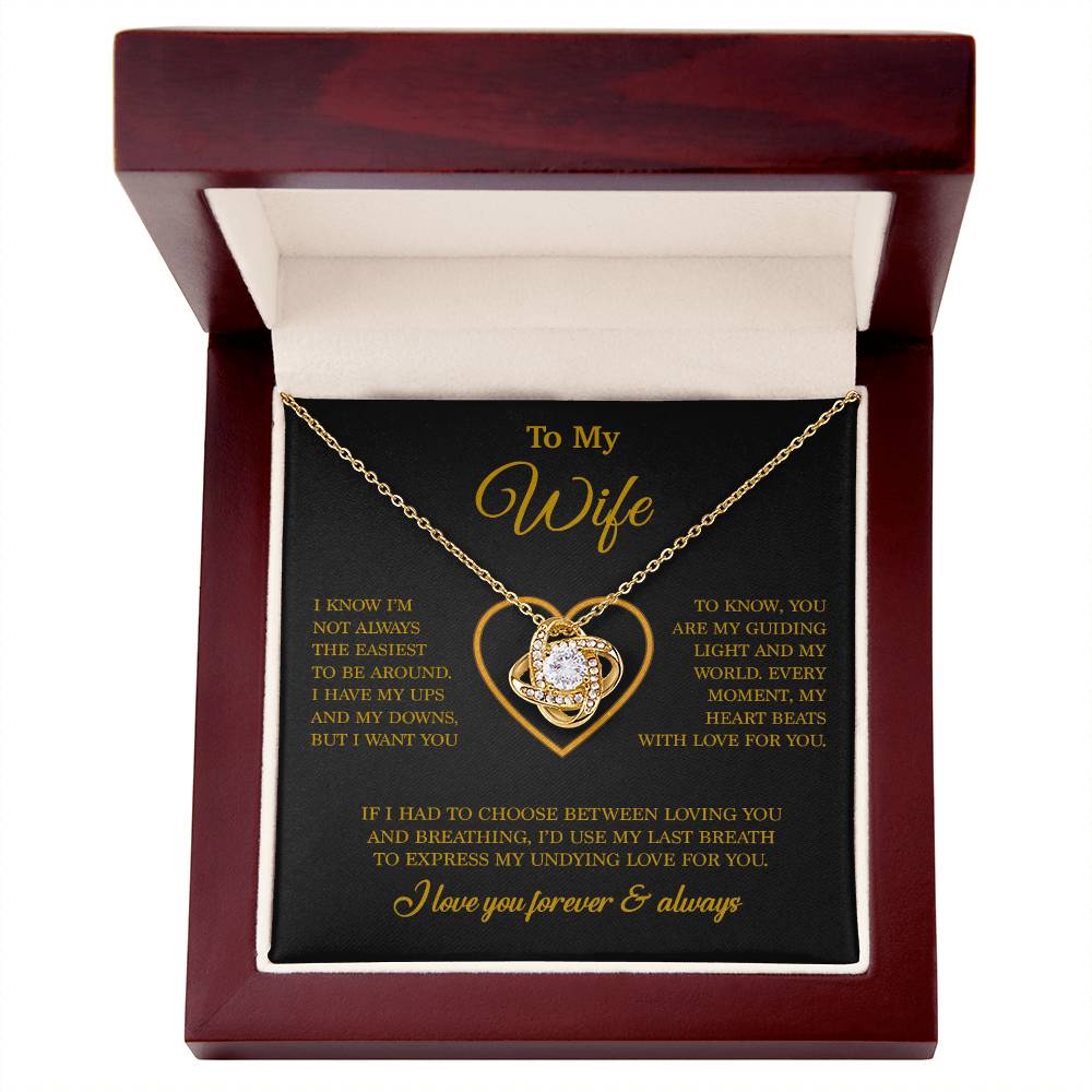 To My Wife Necklace, Gift For Wife, Anniversary Gift For Wife, Necklace For Wife 12_3_Gold