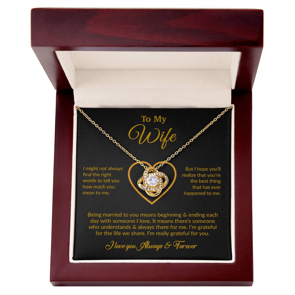 To My Wife Necklace, Gift For Wife, Anniversary Gift For Wife, Necklace For Wife 15_6_Gold