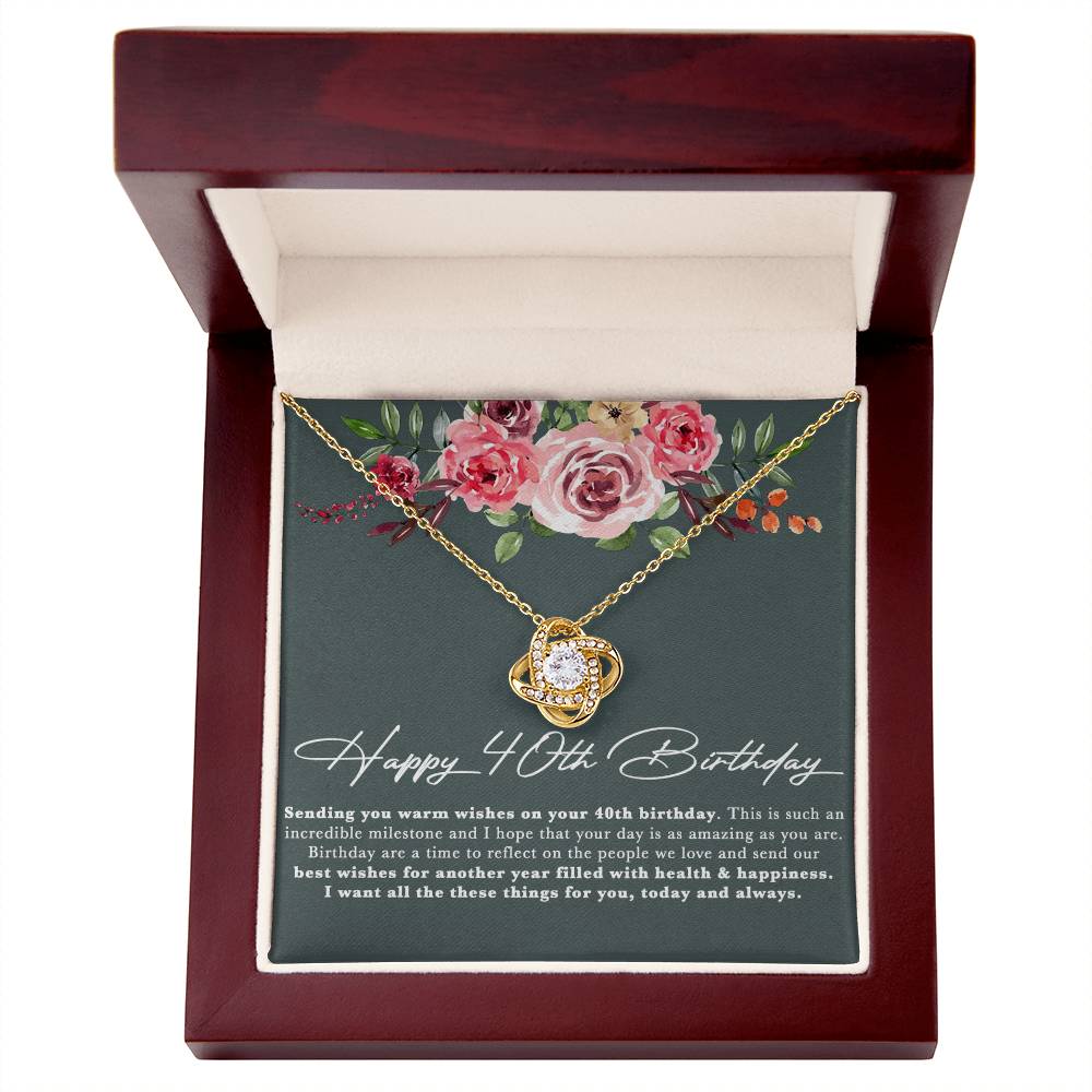 40th Birthday Gifts Necklace, 40th Birthday Necklace,40th Birthday Gift Ideas