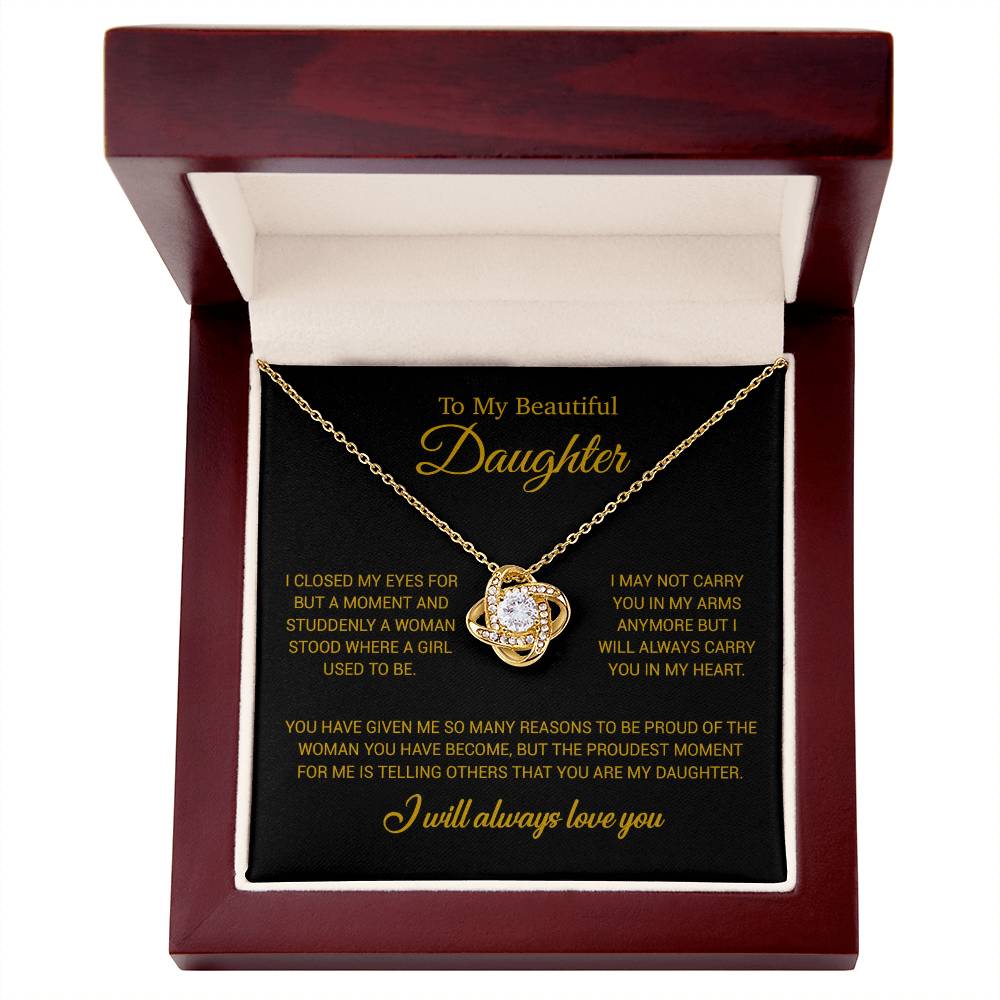 To My Daughter Necklace, Gift for Daughter from Dad, Daughter Father Necklace 24_11_Gold