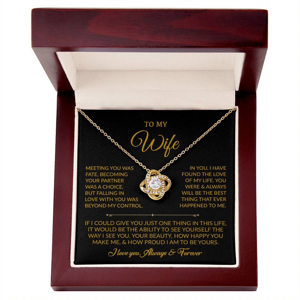 To My Wife Necklace, Gift For Wife, Anniversary Gift For Wife, Necklace For Wife 23_8_Gold