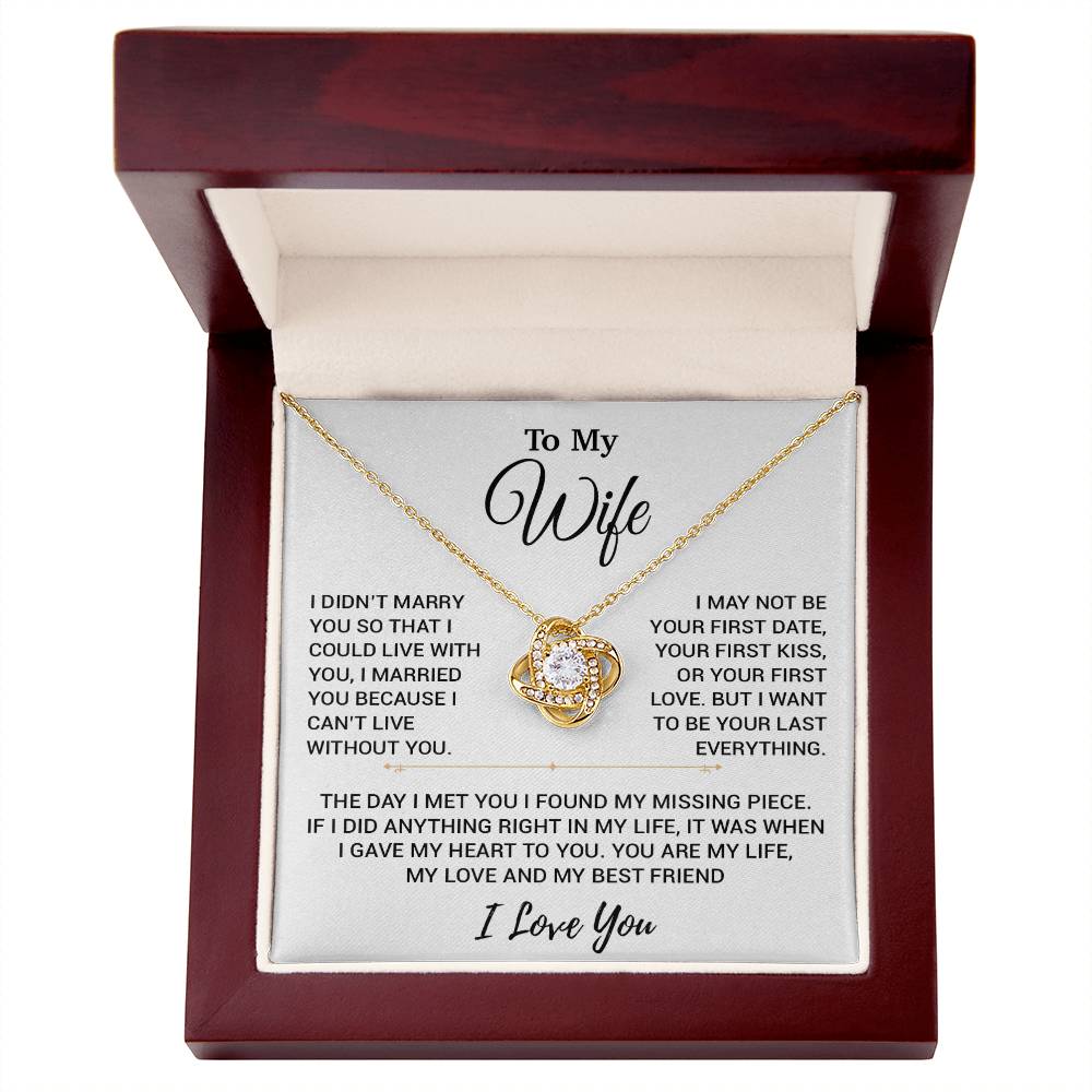 To My Wife Necklace, Christmas Gifts For Women, Anniversary Gift For Wife 16_11_White