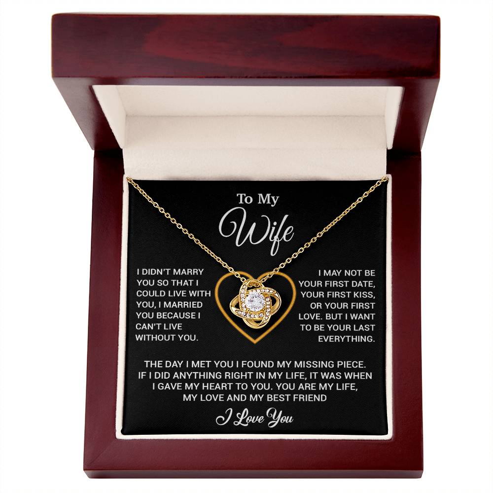 To My Wife Necklace, Christmas Gifts For Women, Anniversary Gift For Wife 18_12_Black