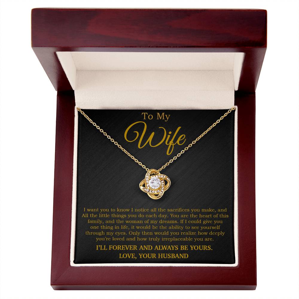 To My Wife Necklace, Mother's Day Gift from Husband, Wife Birthday Gift 29_5_Gold