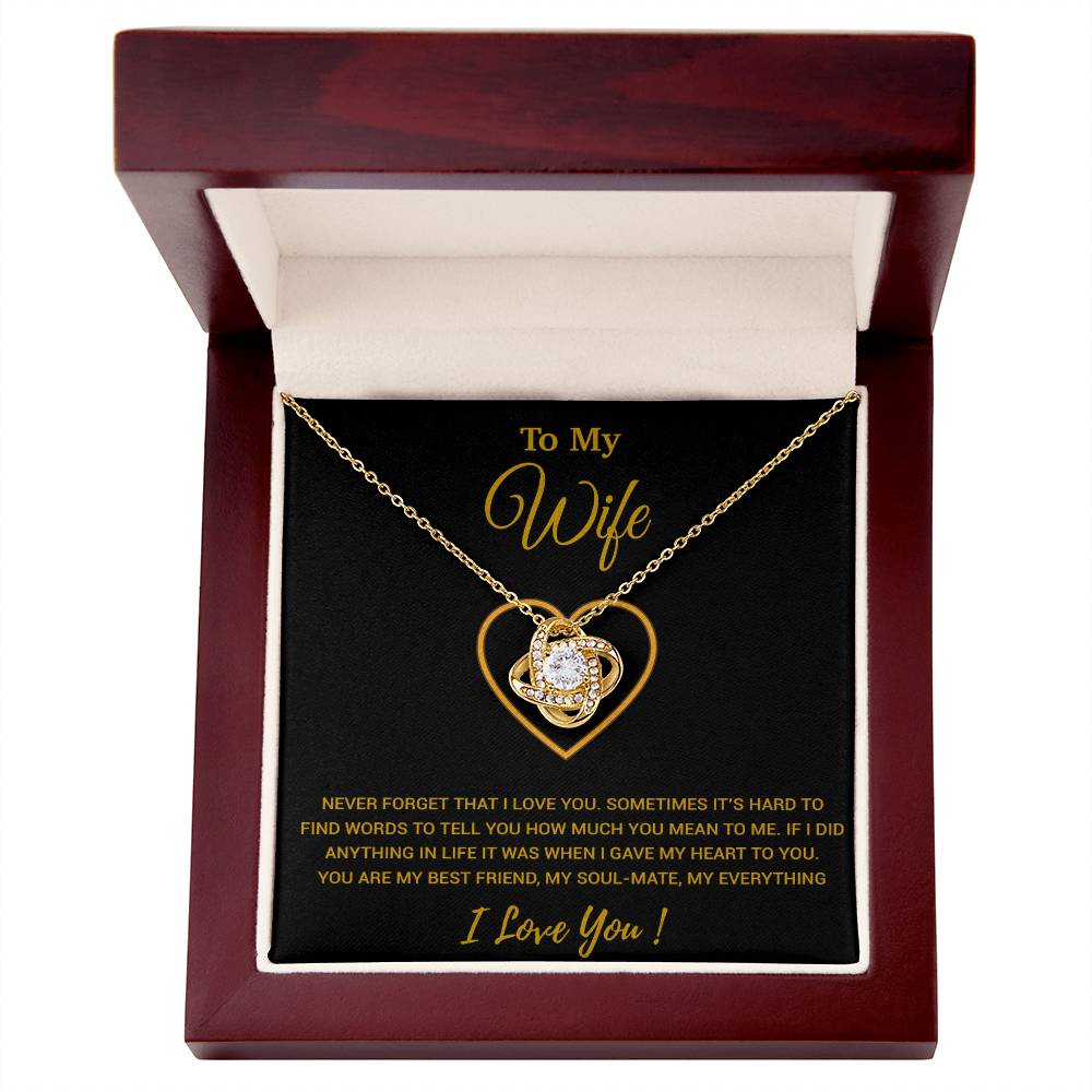To My Wife Necklace, Christmas Gifts For Women, Anniversary Gift For Wife 2_1_Gold