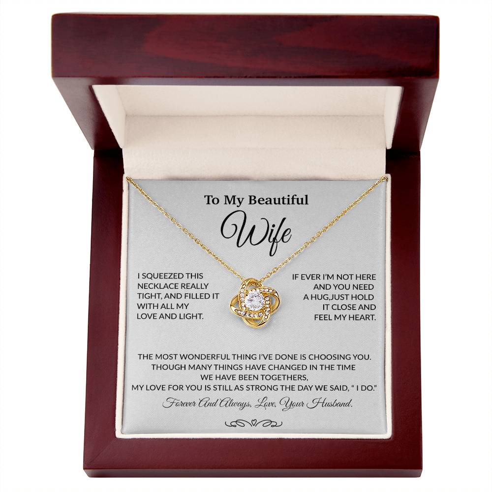 To My Wife Necklace, Gift For Wife, Anniversary Gift For Wife, Necklace For Wife 27_9_White
