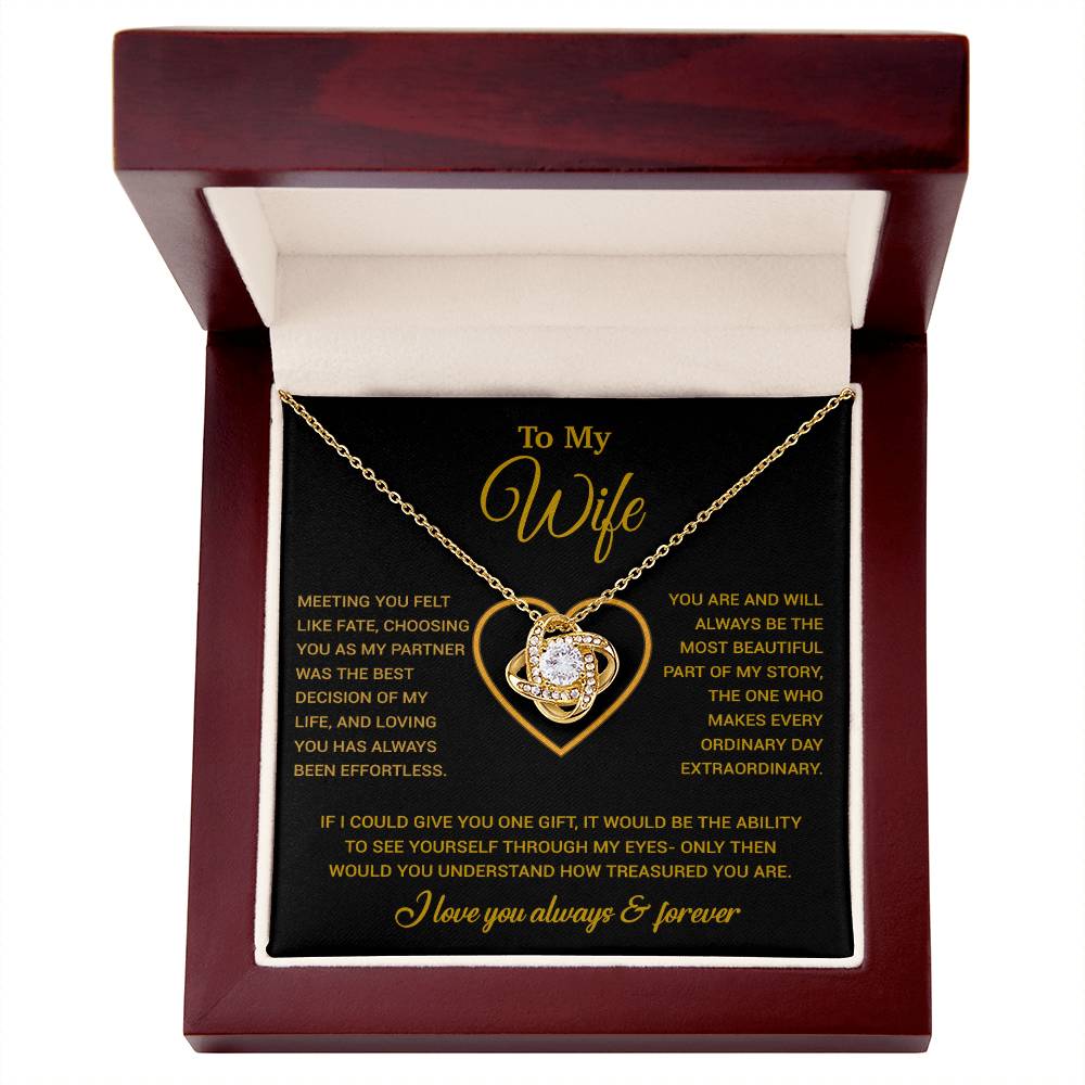 To My Wife Necklace, Christmas Gifts For Women, Anniversary Gift For Wife 1_1_Gold