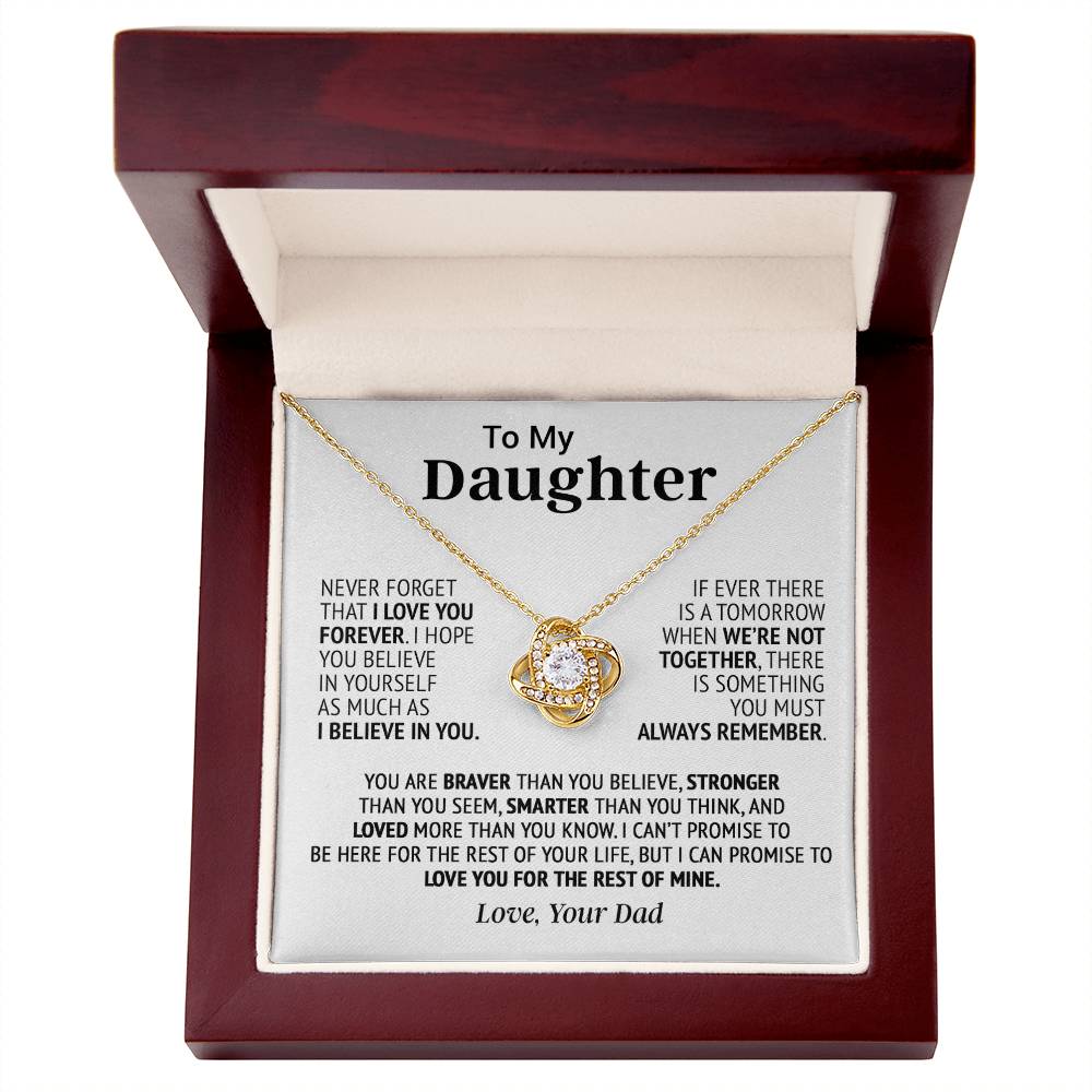 To My Daughter Necklace, Pendant Gift from Dad, Daughter Birthday Holiday Christmas Gift 26_8