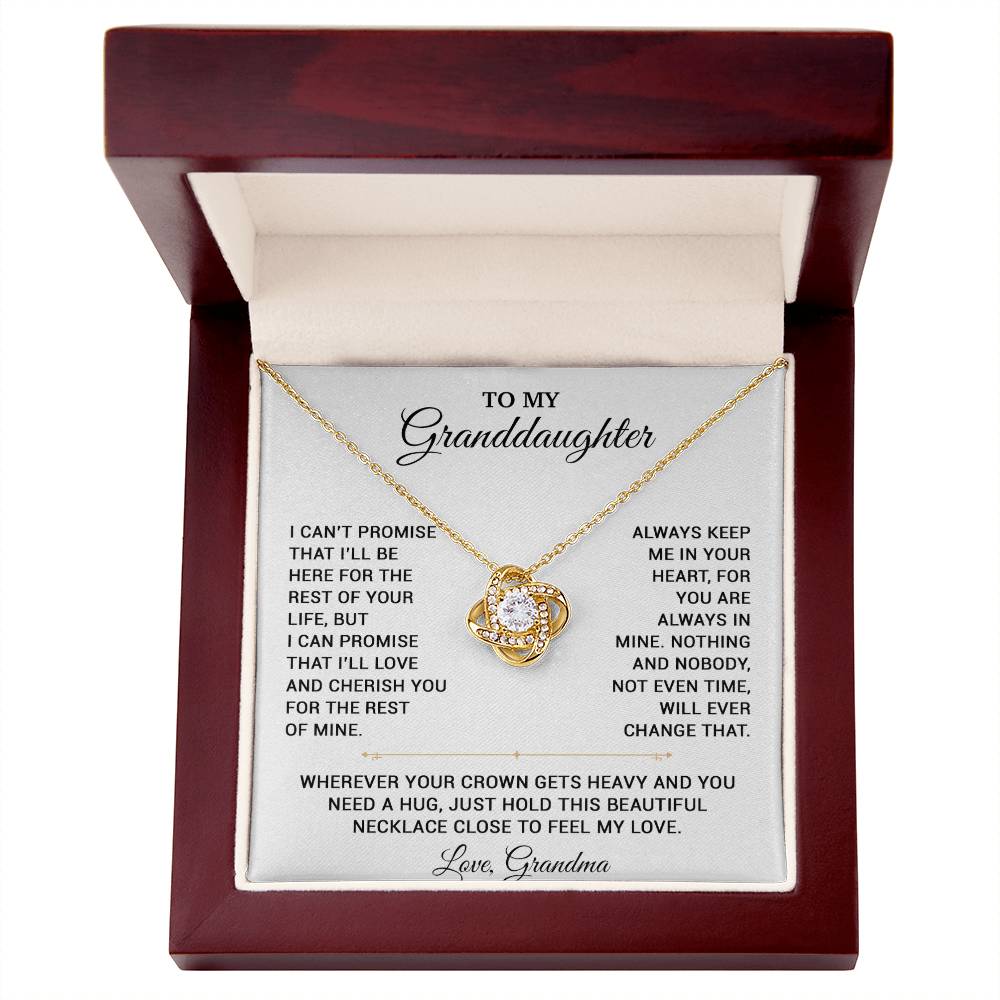 To My Granddaughter Necklace, Granddaughter Gift from Grandma, Christmas Gift 20_8_White