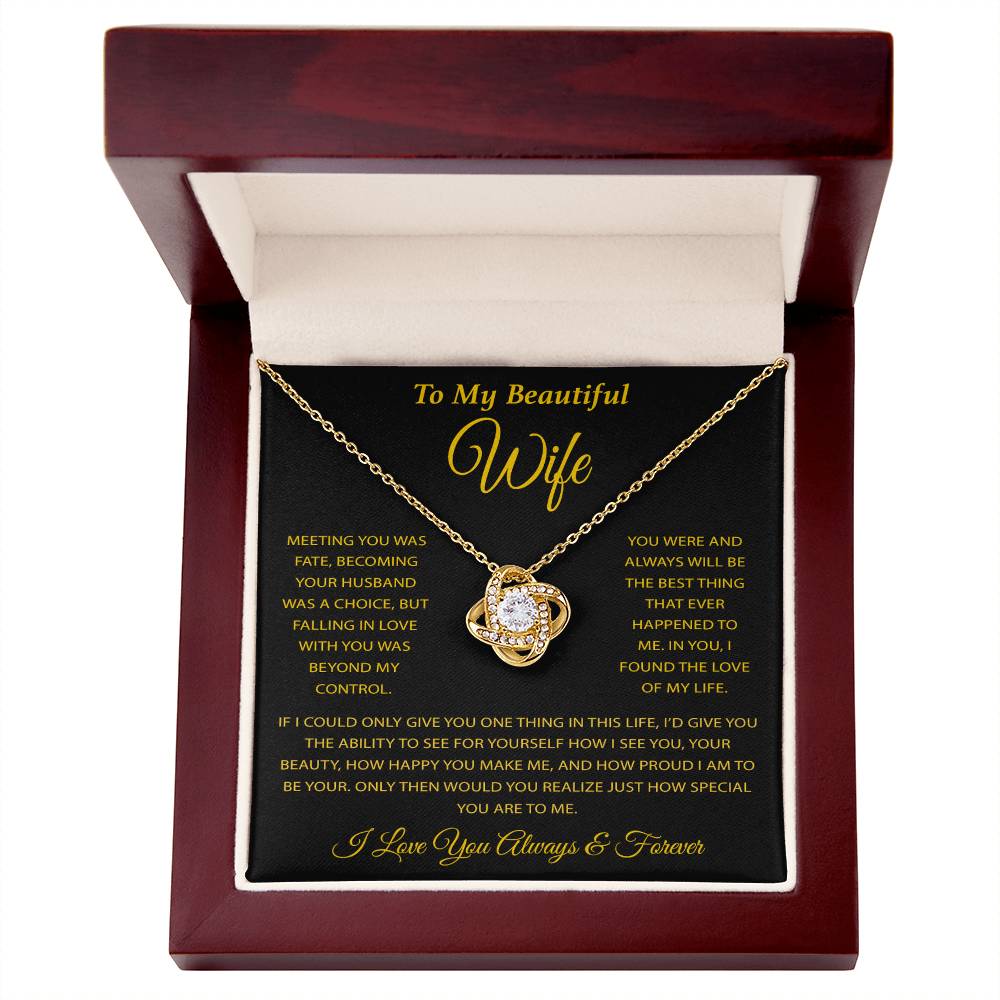 To My Wife Necklace, Wife Gift from Husband, Wife Birthday Gift, Christmas Gift 3_12_Gold