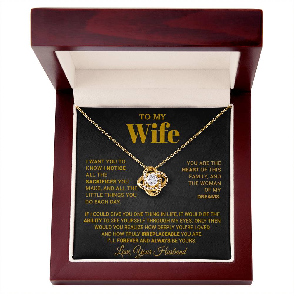 To My Wife Necklace, Christmas Gifts For Women, Anniversary Gift For Wife 6_10_Gold