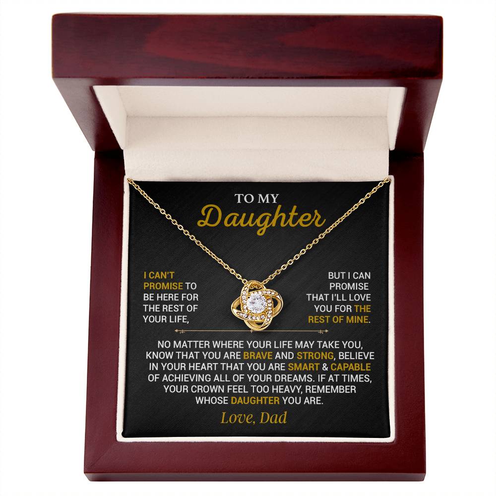 To My Daughter Necklace, Gift for Daughter from Dad,Daughter Father Necklace 7_10_Black